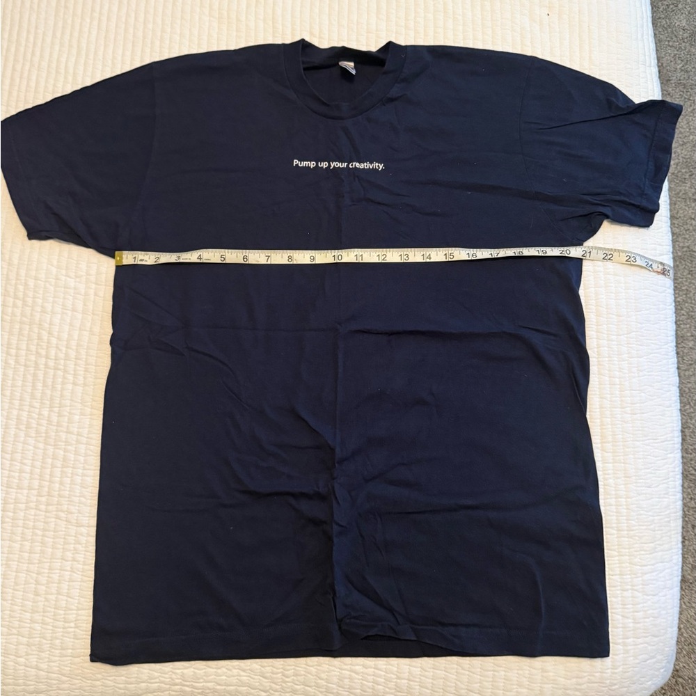NWOT APPLE ONE TO ONE TRAINING LARGE NAVY BLUE TEE SHIRT